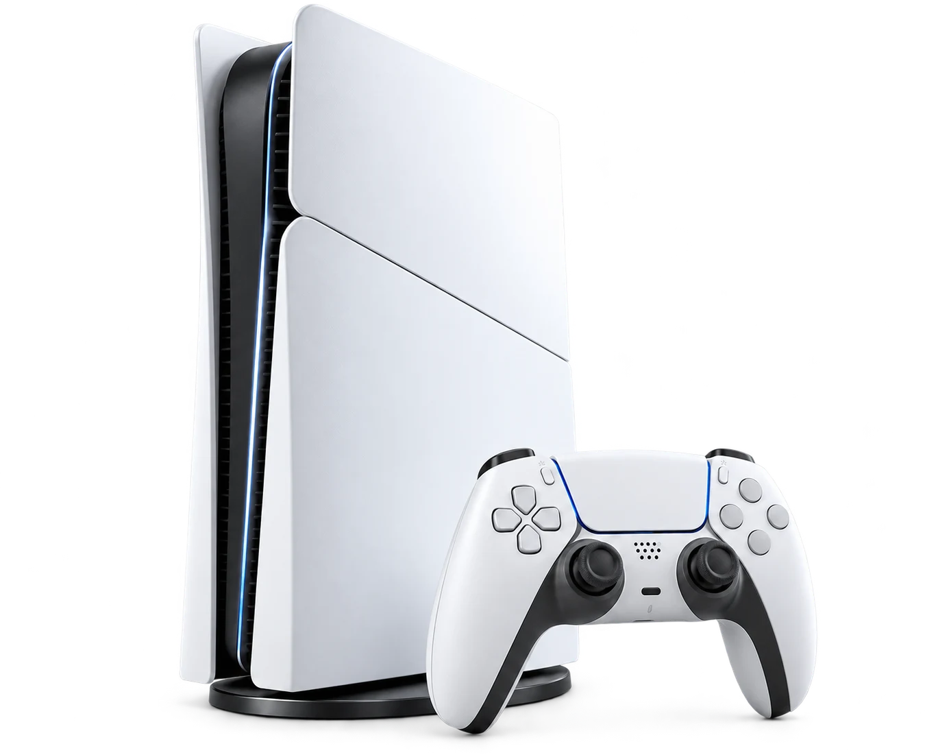 Konsol game putih dengan controller